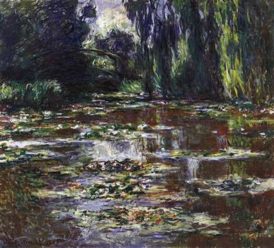 art oil painting reproduction of  Claude Monet Water Lilies Water Landscape 3 museum quality handmade