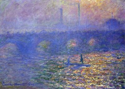 art oil painting reproduction of  Claude Monet Waterloo Bridge museum quality handmade