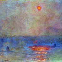 Claude Monet Waterloo Bridge The Sun In The Fog
