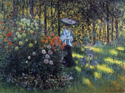 art oil painting reproduction of  Claude Monet Woman With A Parasol In The Garden Of Argenteuil museum quality handmade