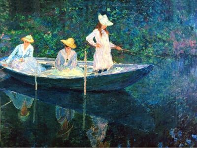 art oil painting reproduction of  Claude Monet Women Fishing museum quality handmade