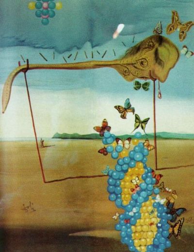 art oil painting reproduction of  Dali Butterfly Landscape museum quality handmade