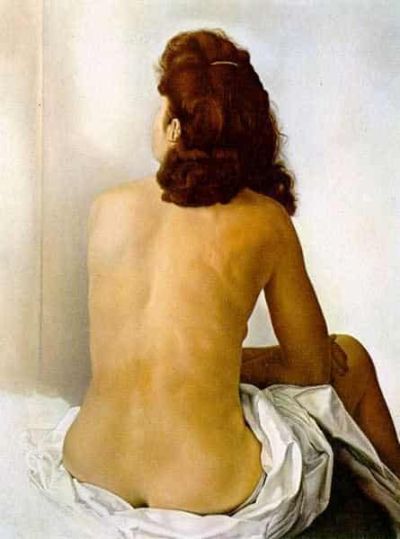 art oil painting reproduction of  Dali Gala Nude From Behind Looking In An Invisible Mirror museum quality handmade