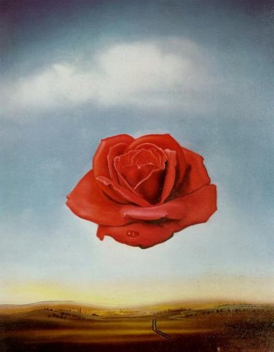 art oil painting reproduction of  Dali Meditative Rose museum quality handmade