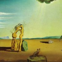 Dali Nude In The Desert Landscape