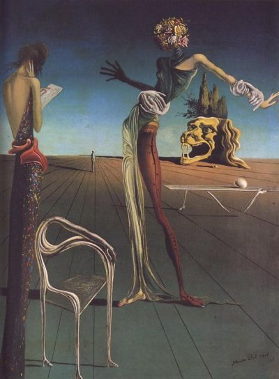 art oil painting reproduction of  Dali Woman With A Head Of Roses museum quality handmade