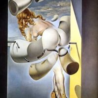 Dali Young Virgin Auto-sodomized By The Horns Of Her Own Chastity Hand Painted Reproduction