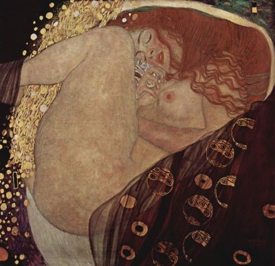 art oil painting reproduction of  Danae - 1907 By Gustav Klimt museum quality handmade