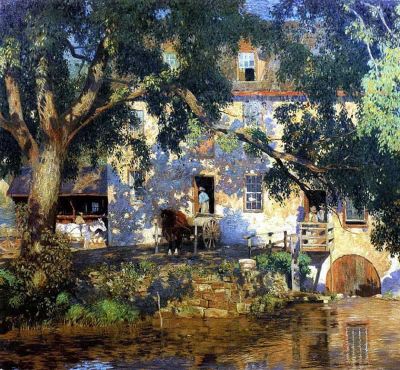 art oil painting reproduction of  Daniel Garber L Antico Mulino 1921 museum quality handmade