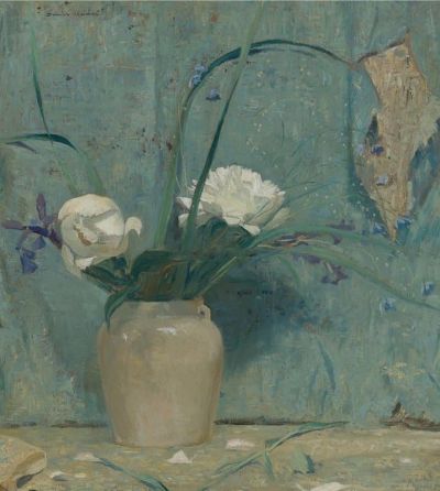 art oil painting reproduction of  Daniel Garber Peonies 1922 museum quality handmade