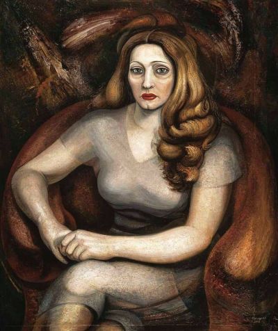art oil painting reproduction of  David Alfaro Siqueiros Portrait Of Carmen T. De Carrillo Gil 1946 museum quality handmade