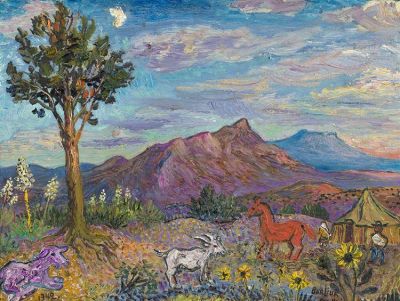 art oil painting reproduction of  David Burliuk Landscape In New Mexico - 1942 museum quality handmade