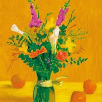 David Hockney Birthday Bouquet 1996 Hand Painted Reproduction