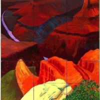 David Hockney Colorado River 1998 Hand Painted Reproduction
