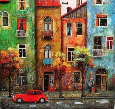 art oil painting reproduction of  David Martiashvili Golden Autumn museum quality handmade