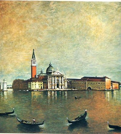 art oil painting reproduction of  De Chirico Island San Giorgio museum quality handmade