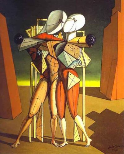 art oil painting reproduction of  De Chirico Les Manequins museum quality handmade