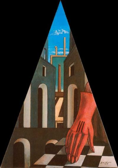 art oil painting reproduction of  De Chirico Metaphysical Triangle museum quality handmade