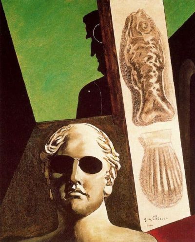 art oil painting reproduction of  De Chirico Portrait Of Guillaume Apollinaire museum quality handmade