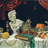 De Chirico Still Life With Silver Ware