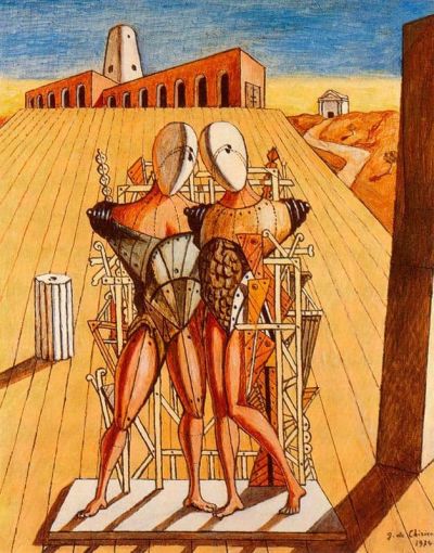 art oil painting reproduction of  De Chirico The Dioscuri museum quality handmade