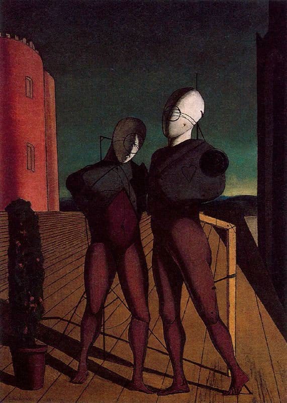 De Chirico The Duo The Models Of The Red Tower museum quality