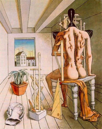 art oil painting reproduction of  De Chirico The Muse Of Silence museum quality handmade