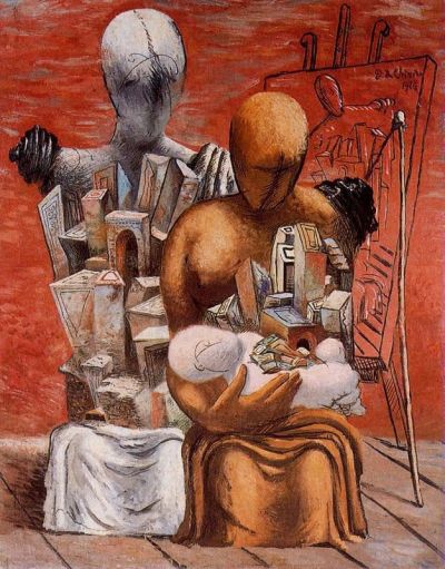 art oil painting reproduction of  De Chirico The Painter S Family museum quality handmade