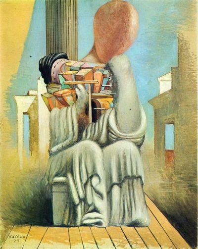 art oil painting reproduction of  De Chirico The Terrible Games museum quality handmade