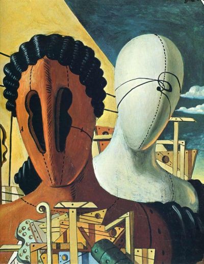 art oil painting reproduction of  De Chirico The Two Masks museum quality handmade