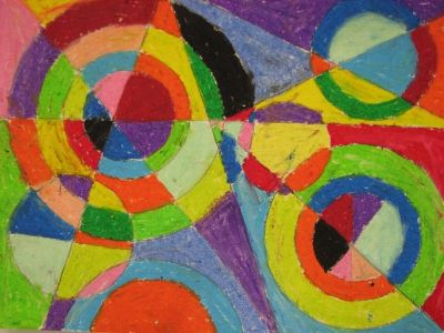 art oil painting reproduction of  Delaunay Color Explosion museum quality handmade