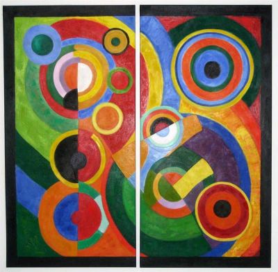 art oil painting reproduction of  Delaunay Rhythm -1912 museum quality handmade
