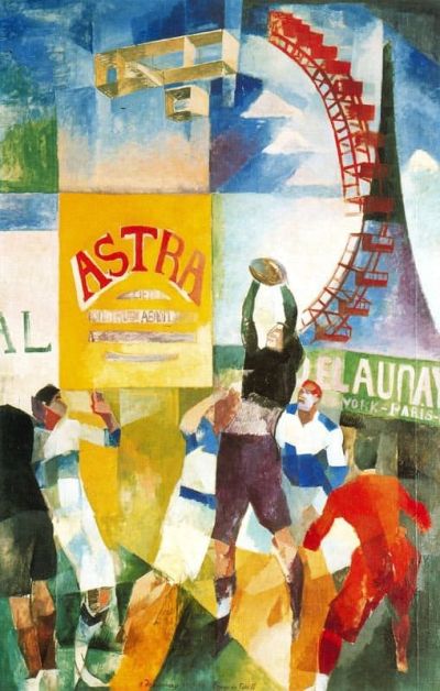 art oil painting reproduction of  Delaunay The Cardiff Team - No Date museum quality handmade