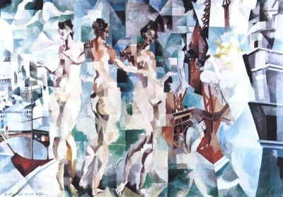 art oil painting reproduction of  Delaunay The City Of Paris museum quality handmade