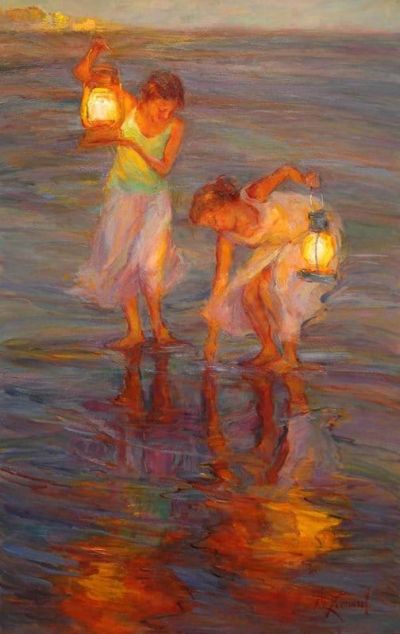 art oil painting reproduction of  Diane Leonard A La Nuit museum quality handmade