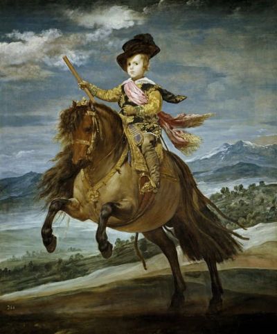 art oil painting reproduction of  Diego Velazquez Equestrian Portrait Of Prince Balthasar Charles museum quality handmade