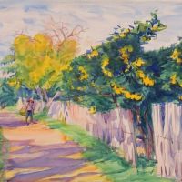 Dodge Macknight A Lane Through An Orange Grove Orihuela 1904 Hand Painted Reproduction