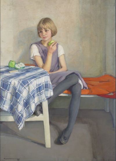 art oil painting reproduction of  Dorothy Johnstone Green Apples 1921 museum quality handmade