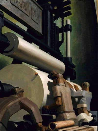 art oil painting reproduction of  Douglass Crockwell Paper Workers 1934 museum quality handmade