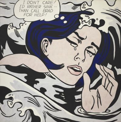 art oil painting reproduction of  Drowning Girl By Roy Lichtenstein museum quality handmade