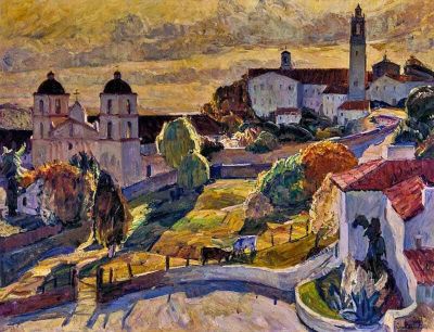 art oil painting reproduction of  E.charlton Fortune Santa Barbara-california 1928 museum quality handmade