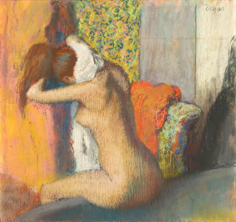 Edgar Degas After The Bath Woman Drying Her Neck museum quality