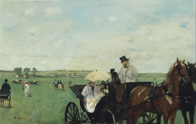 art oil painting reproduction of  Edgar Degas At The Races In The Countryside museum quality handmade