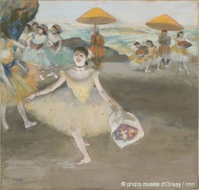 art oil painting reproduction of  Edgar Degas Dancer With A Bouquet Bowing museum quality handmade
