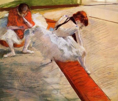 art oil painting reproduction of  Edgar Degas Dancers Resting 1879 museum quality handmade