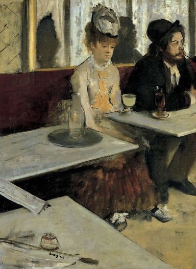 art oil painting reproduction of  Edgar Degas L Absinthe - In A Cafe museum quality handmade