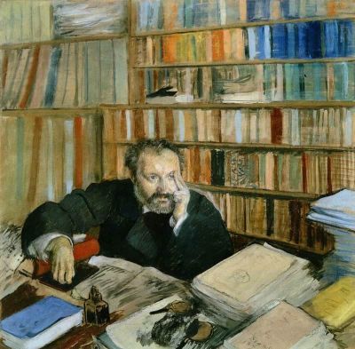 art oil painting reproduction of  Edgar Degas Portrait Of Edmond Duranty museum quality handmade