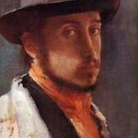 Edgar Degas Self Portrait In A Soft Hat