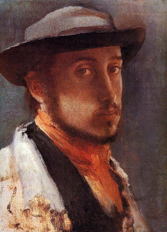 Edgar Degas Self Portrait In A Soft Hat museum quality