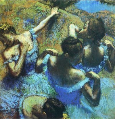art oil painting reproduction of  Edgar Degas The Blue Dancers museum quality handmade